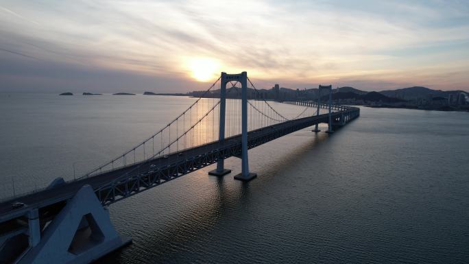 【4K原创】大连星海湾大桥航拍环绕镜头