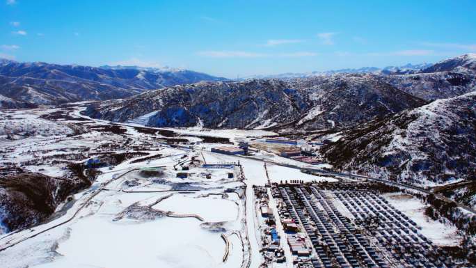 川西蓝天白云雪山壤口乡