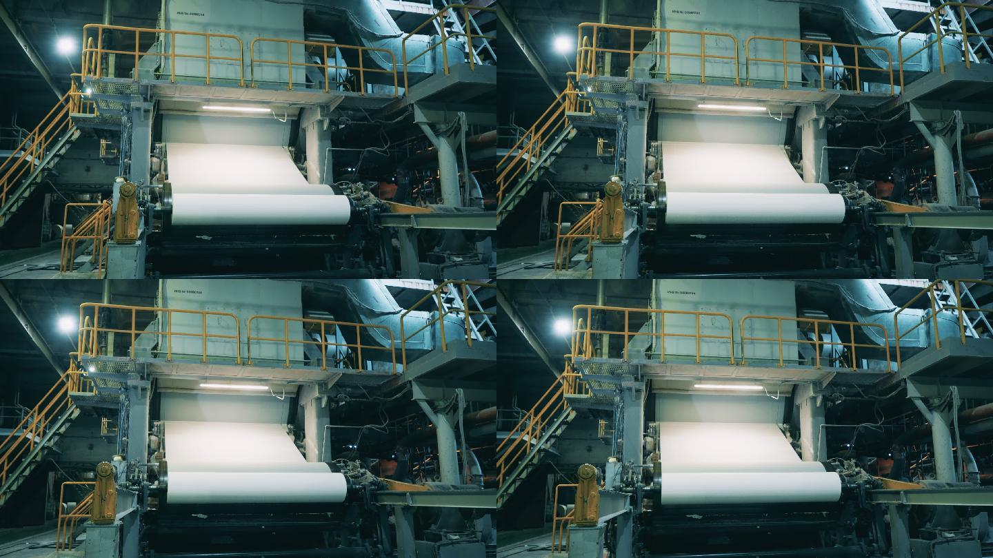 造纸厂造纸厂设备空镜头空境通用素材视频