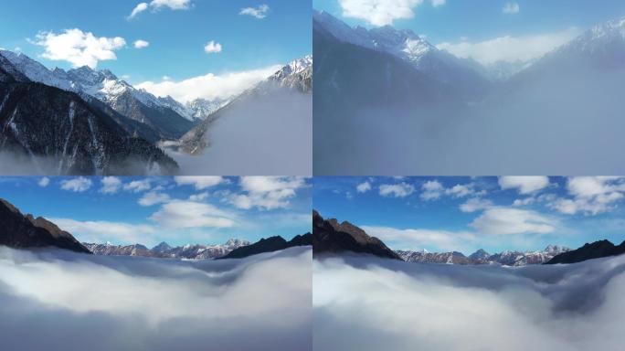 【4k】雾里雪山