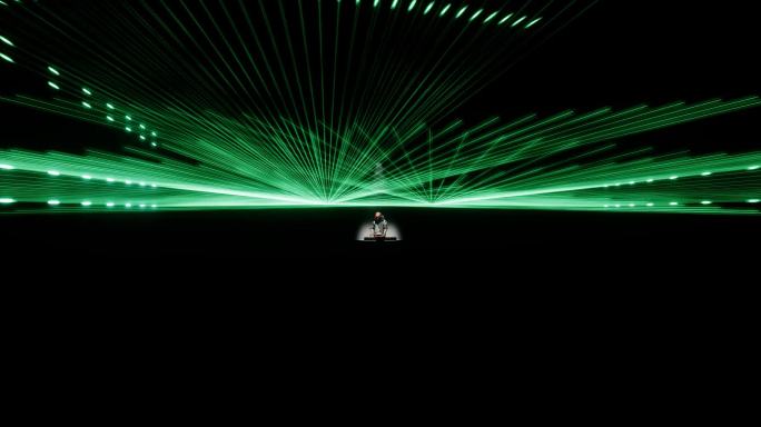 DJ绿色激光灯舞台
