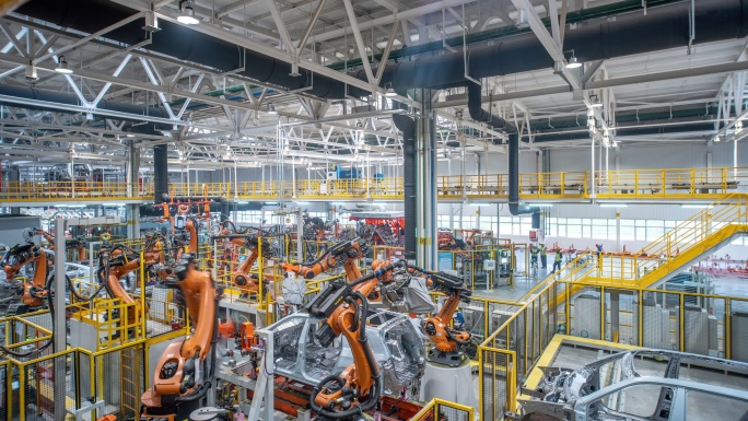 自动汽车生产线工厂机械自动化场景延时中国