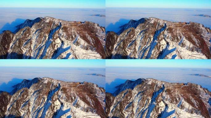 牛背山山顶航拍云海云雾公路雪山贡嘎山