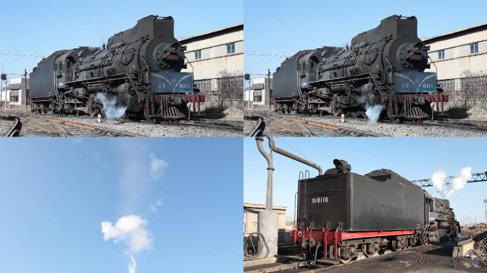 蒸汽机车建设型机车高清实拍