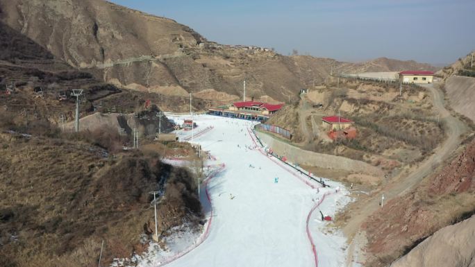 凤凰岭滑雪场航拍大景