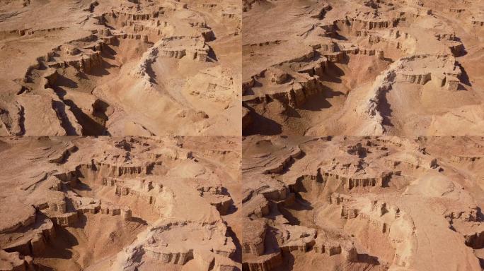 沙漠峡谷航拍素材地质地貌大自然