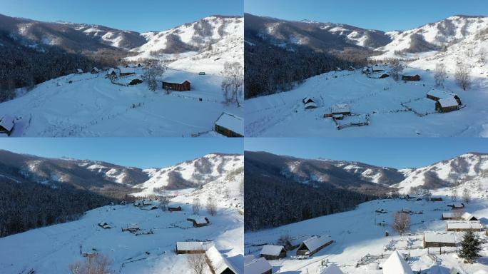 阿尔泰山区的雪景素材（4K高清）