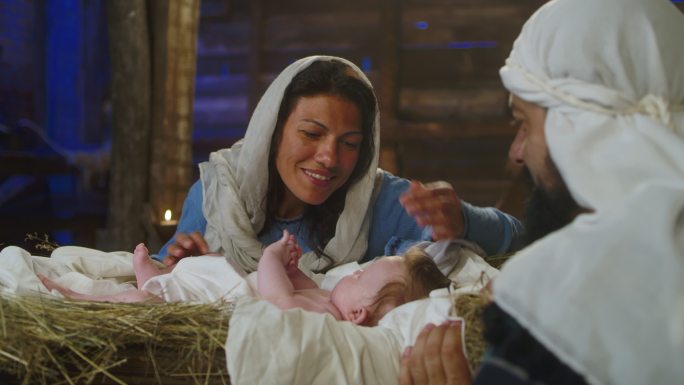 耶稣诞生TVC宝宝天使笑容温馨幸福婴儿广
