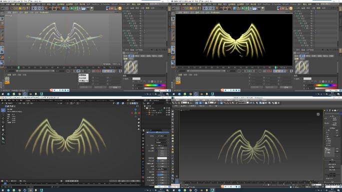 C4d+max+blend+fbx-翅膀