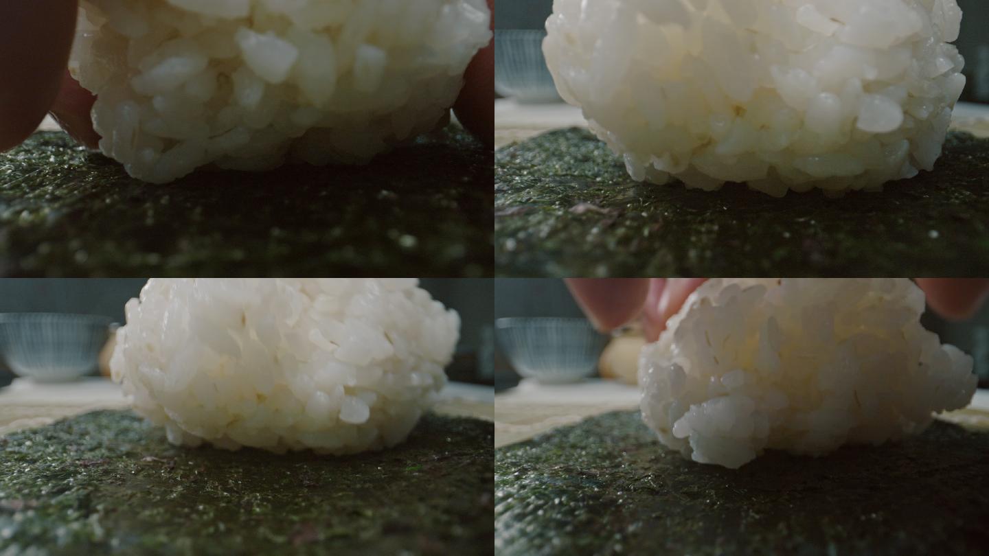 日本厨师在制作寿司卷