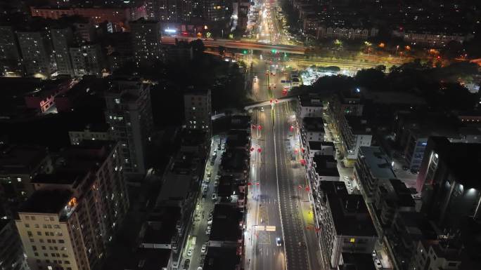 深圳坂田五和大道航拍夜景