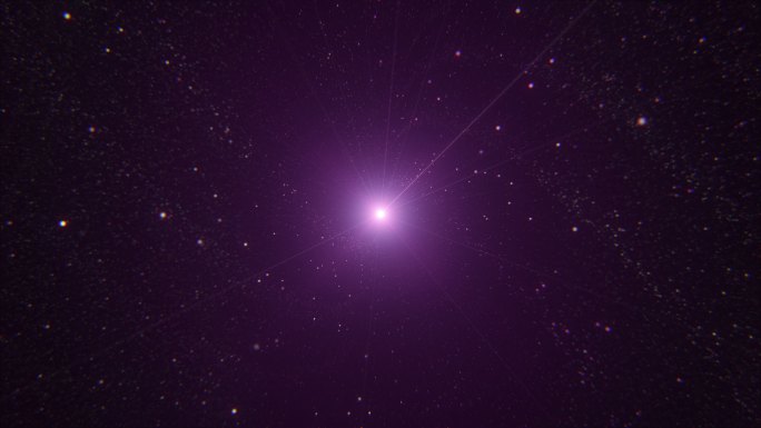 紫色粒子背景星光光芒效果特效星空