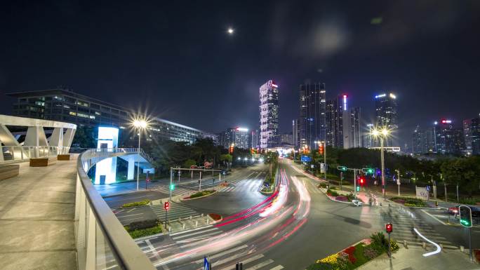 原创延时摄影 深圳宝安中心夜景 壹方城