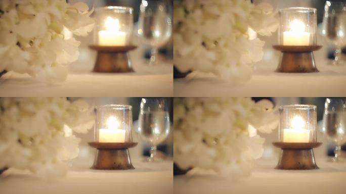 晚餐上的花灯装饰视频素材清明节