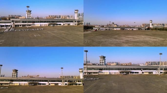 航拍合肥骆岗飞机场素材、废弃民用机场素材