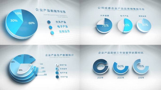 公司企业数据统计饼状图展示