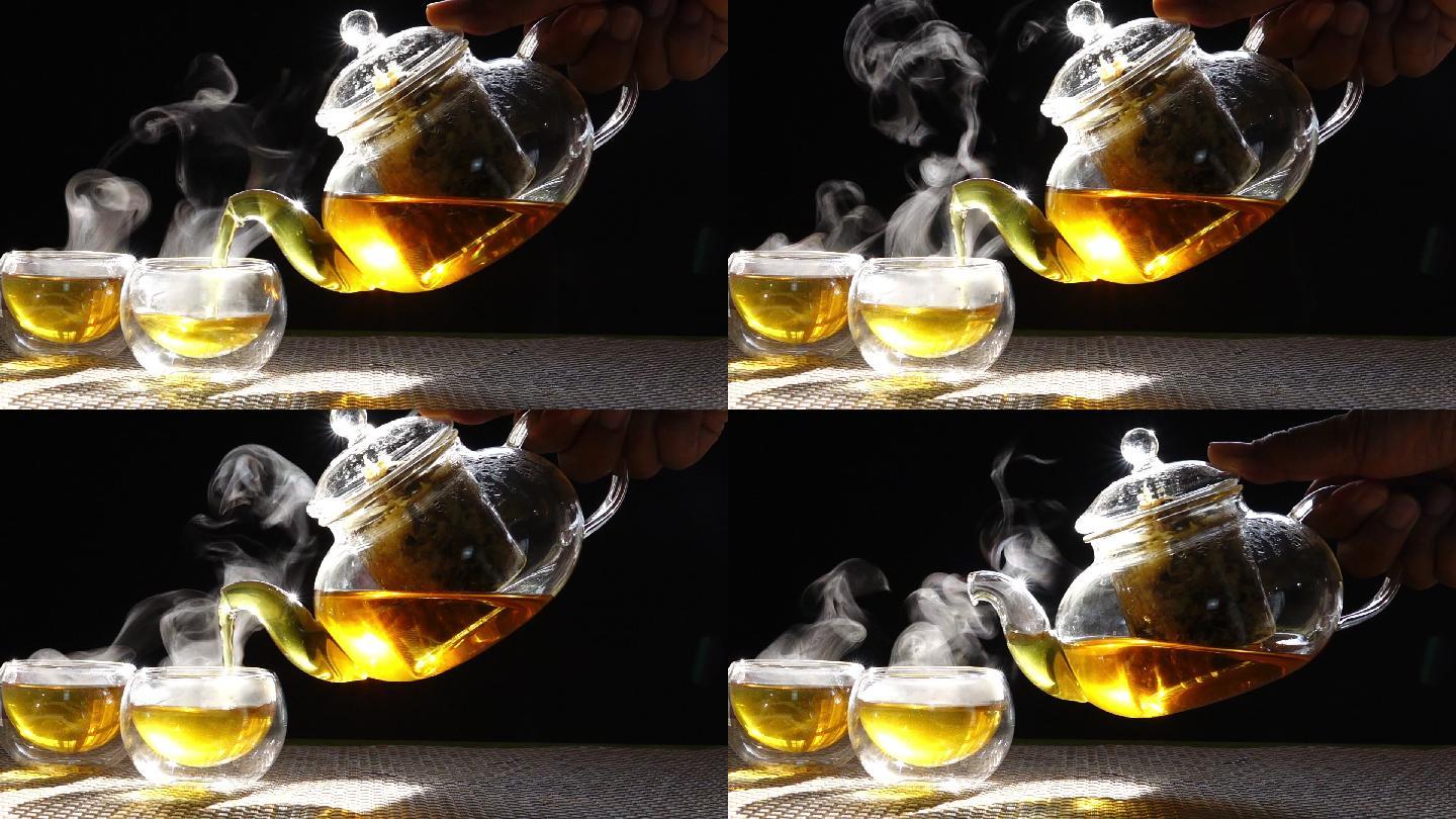 热菊花茶玻璃茶具中国功夫茶茶饮