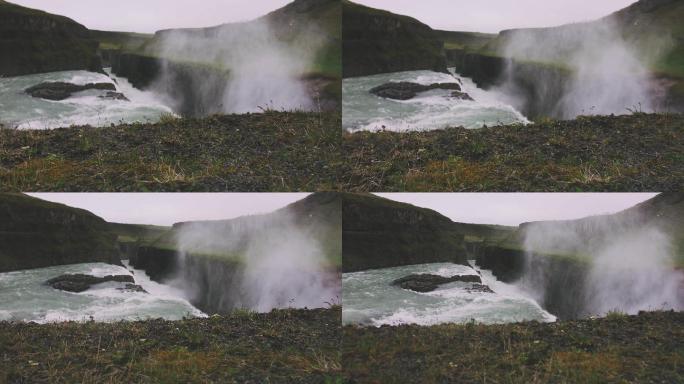 冰岛的格尔福斯瀑布