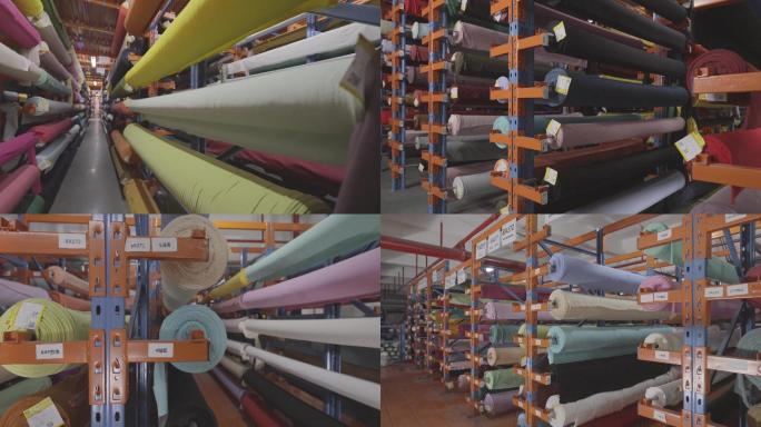 【有版权】4K拍摄纺织布匹类生产仓库