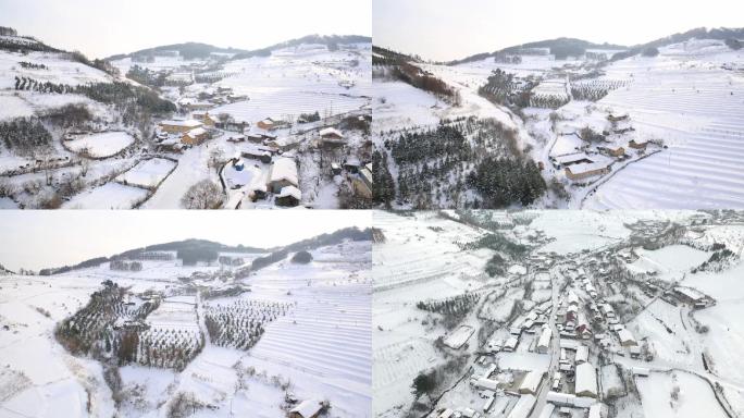 吉林松岭雪村高清航拍全景