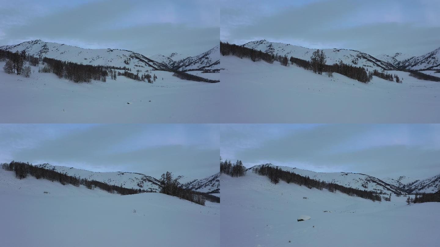 阿尔泰山区的雪景素材（4K高清）