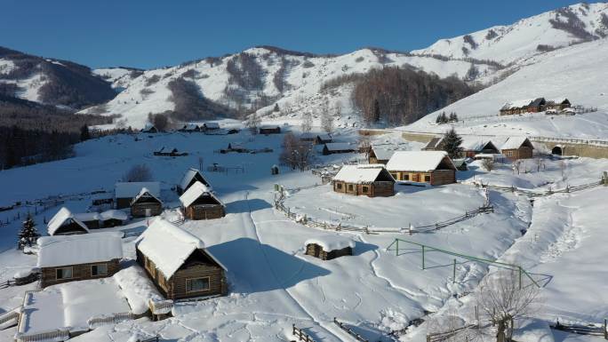 阿尔泰山区的雪景素材（4K高清）