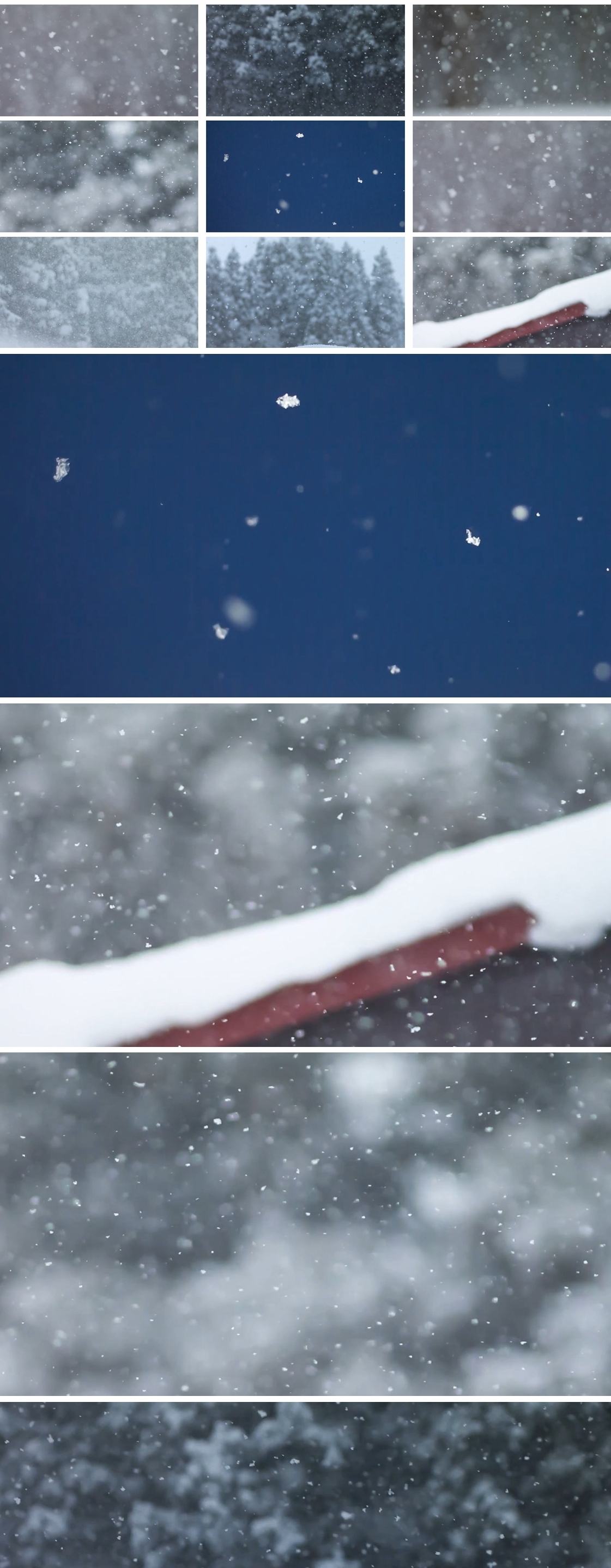 下雪升格雪花慢镜头