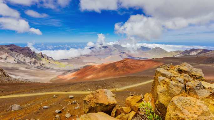 毛伊岛的哈雷卡拉火山口