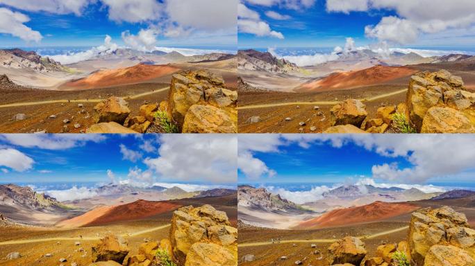 毛伊岛的哈雷卡拉火山口