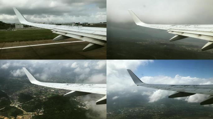 厦门航空飞机穿过云层