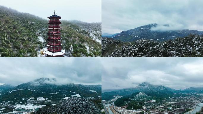 雪后杭州之西部山区无字幕素材雪后山区