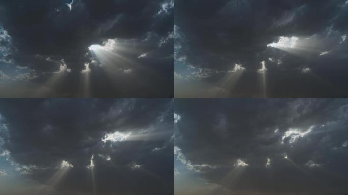 耶稣光丁达尔效应阳光穿透云层