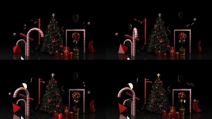 圣诞糖果圣诞背景圣诞礼物动画圣诞节元素