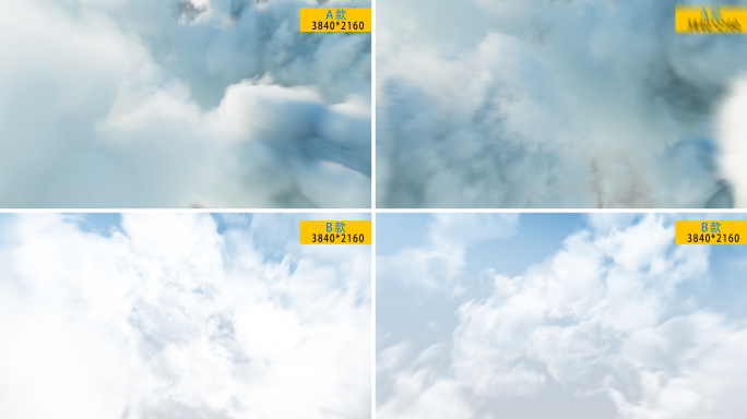 云层穿梭4k视频+模板