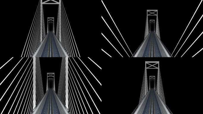 4K通道循环大桥桥梁3D元素