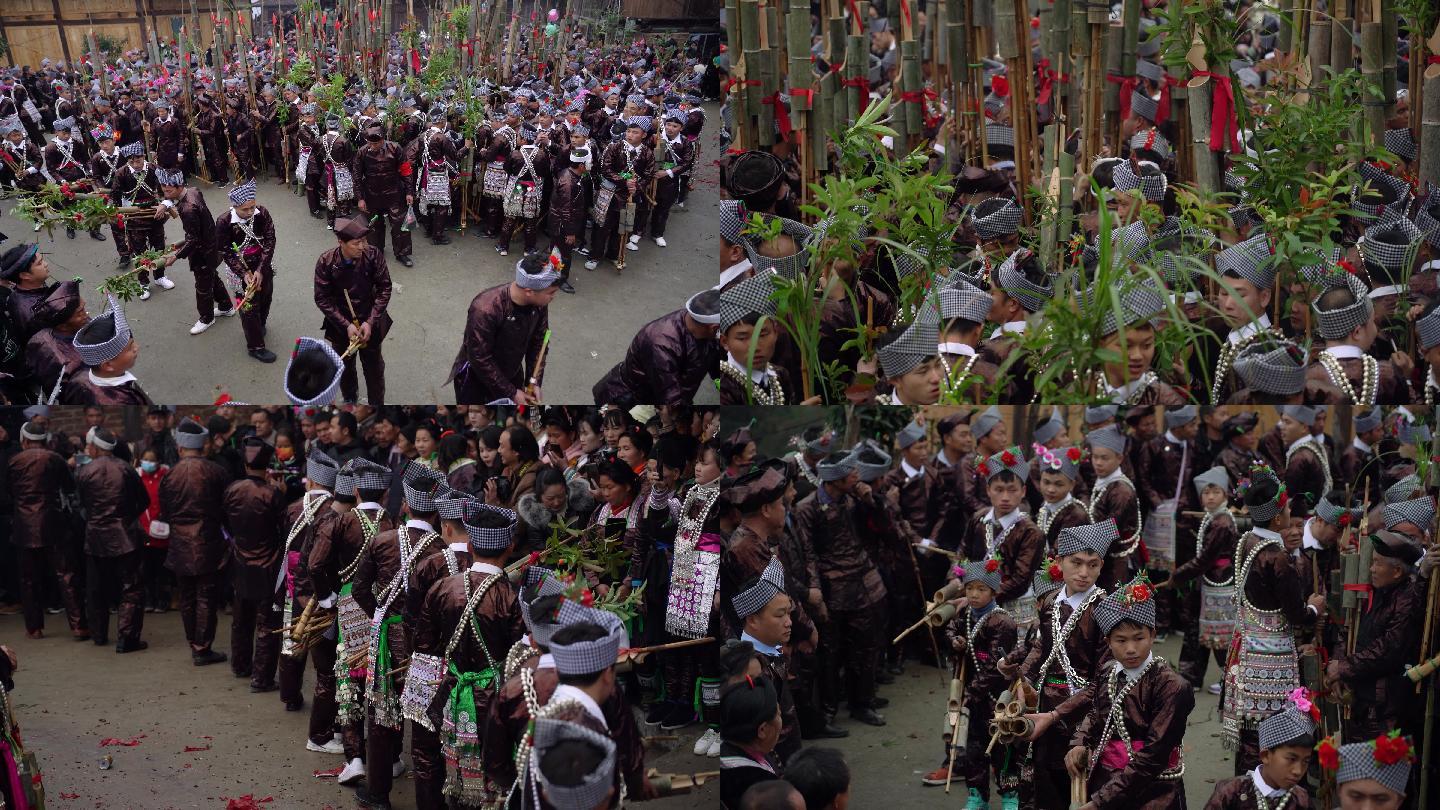 4K 贵州侗族原生态吹芦笙传统节日1