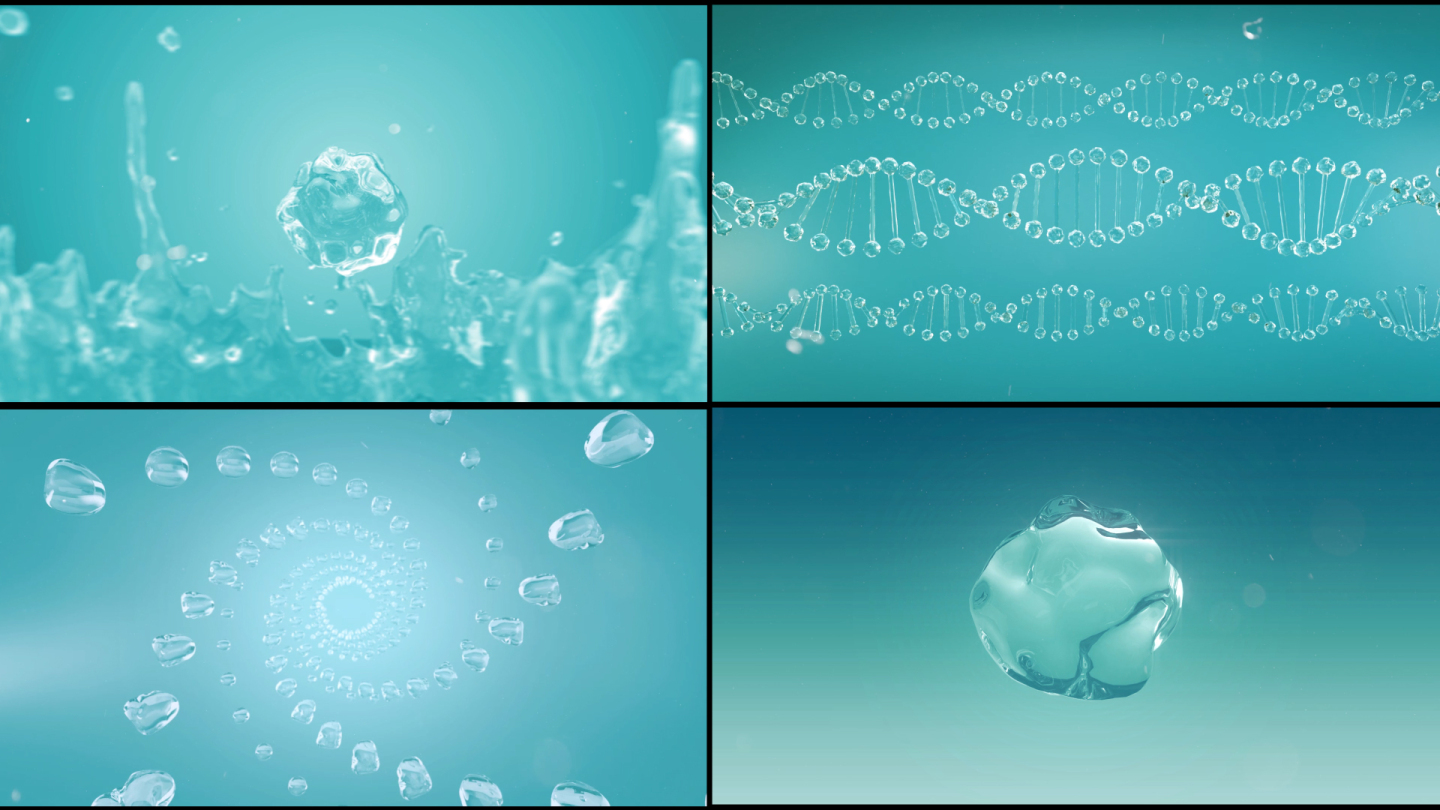 水分子DNA视频素材+C4D+AE工程
