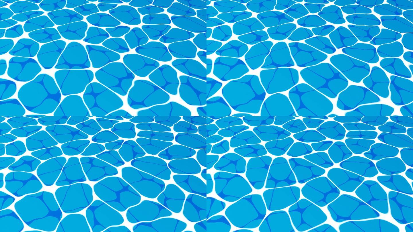泳池里有纯净的蓝色海水