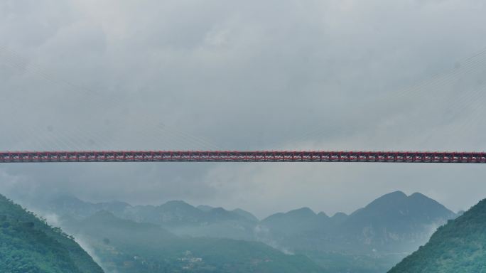 世界第一高桥-北盘江第一桥延时摄影