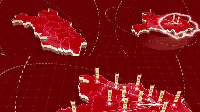 红色版湖北地图发射051