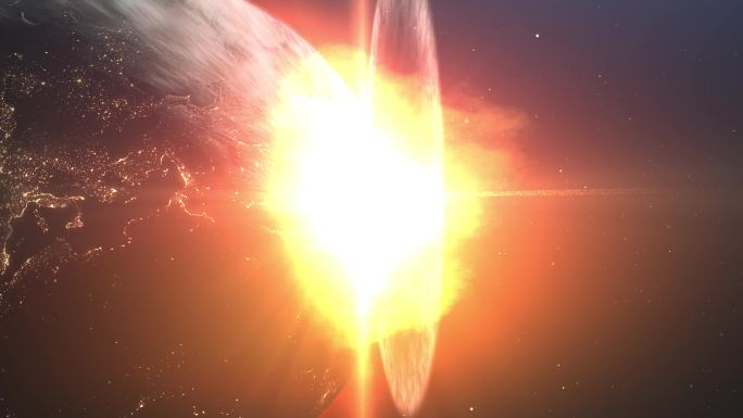 彗星撞击地球小行星天空大气层