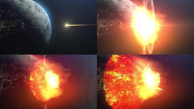 彗星撞击地球小行星天空大气层