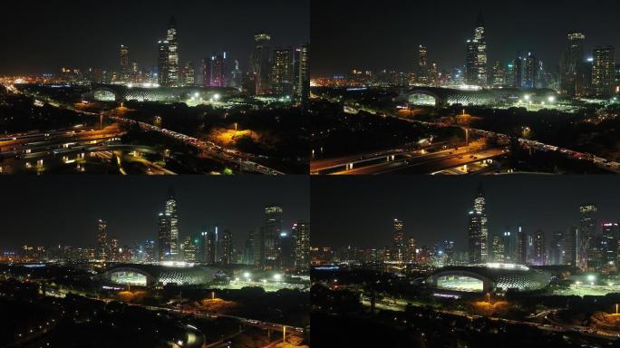 深圳湾后海万家灯火的夜景/不是灯光秀