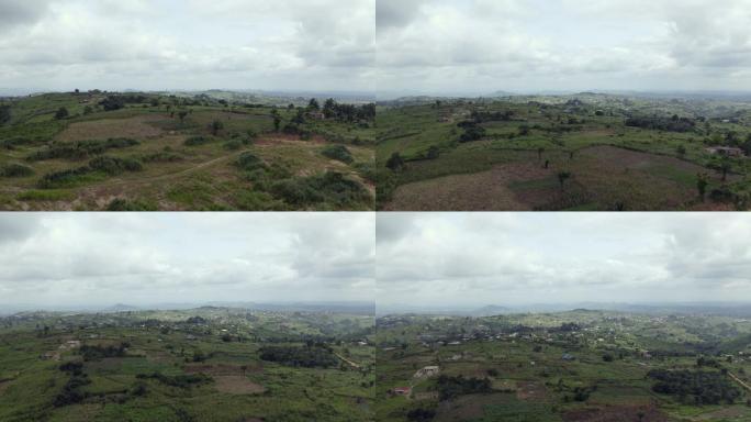 加纳乡村景观鸟瞰图