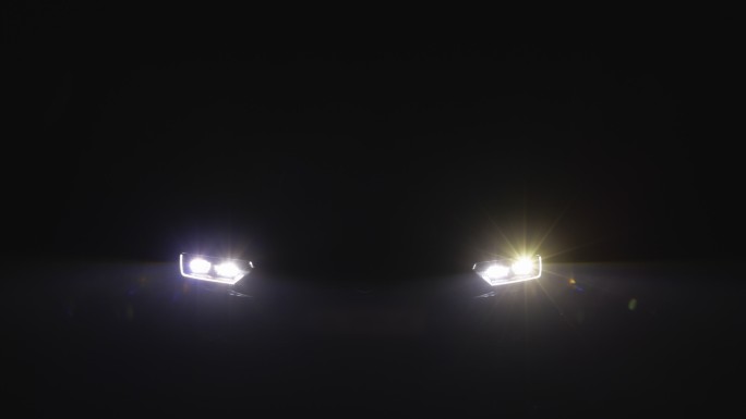 新型现代汽车头灯灯光光照照明灯