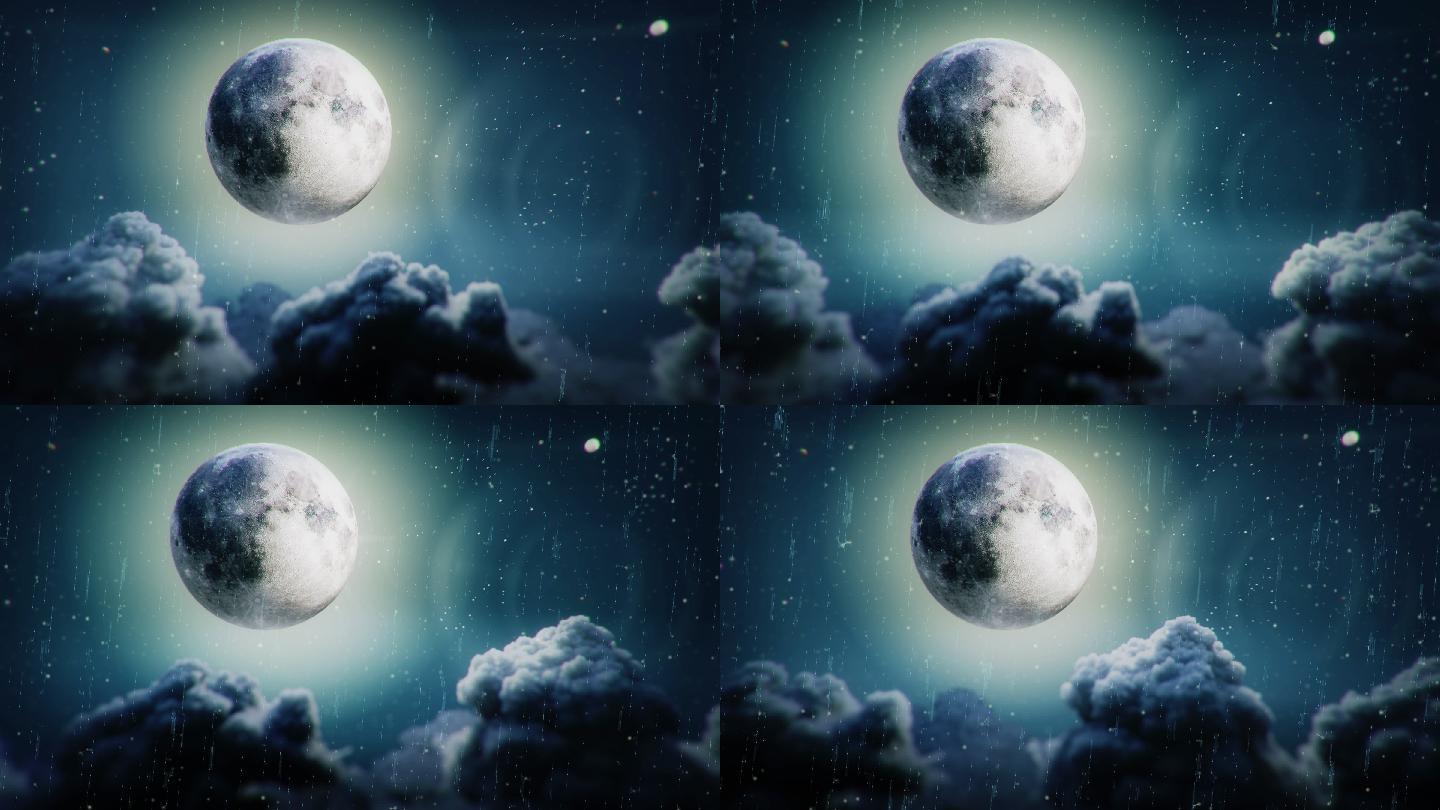 带月亮的夜空飞行大月亮月球