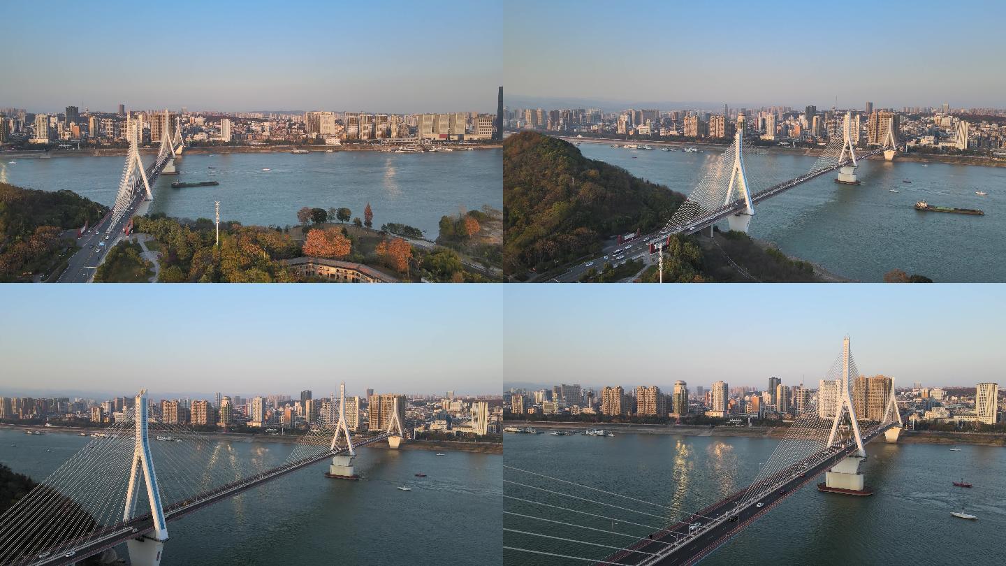 宜昌夷陵大桥4K航拍原创可商用