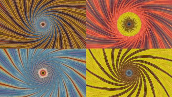 抽象动感螺旋空间魔幻眼睛VJ素材loop