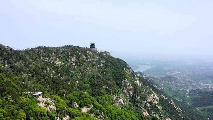 4K正版航拍山东省费县天蒙景区春季风景