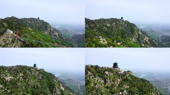 4K正版航拍山东省费县天蒙景区春季风景